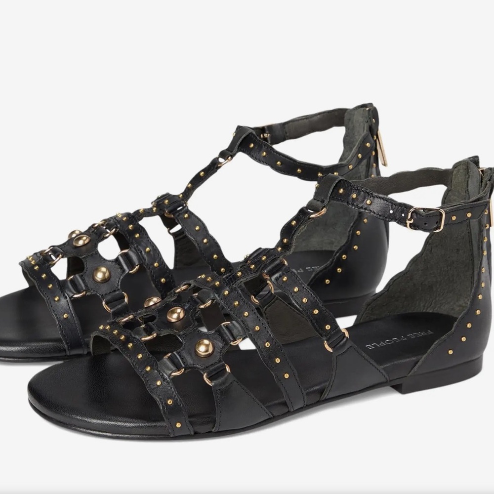 Free People Jade Leather Gladiator Sandals 7.5 New In Box